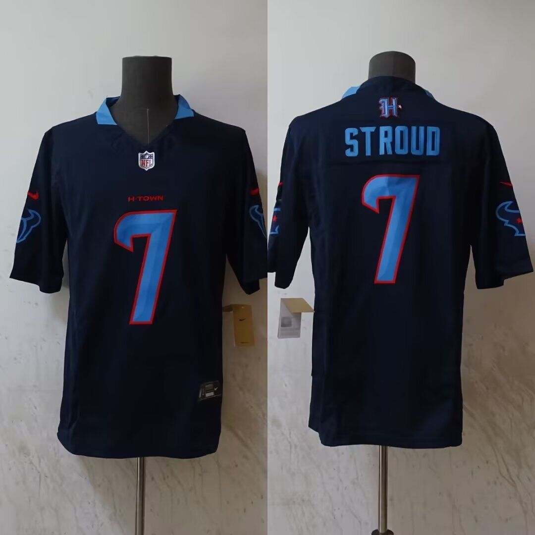 Men Houston Texans #7 C.J. Stroud Nike dark blue Alternate Game NFL 2024 Jersey->green bay packers->NFL Jersey